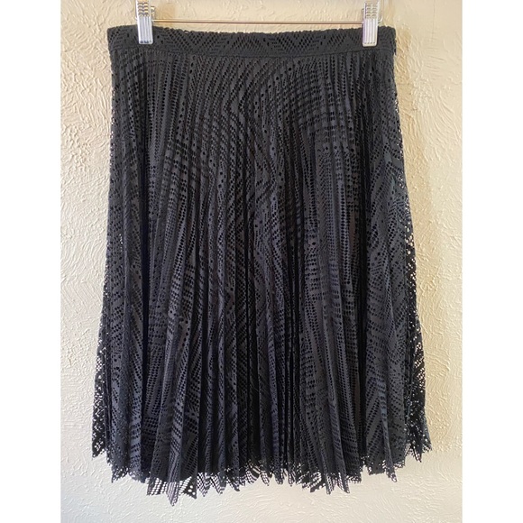 La Petite Française Black French Designer Pleated Midi Skirt - Picture 3 of 7